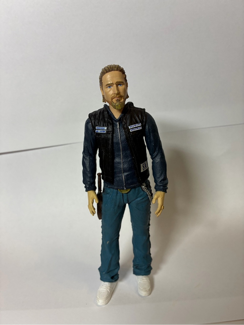Collectible Male Action Figure - Blue Outfit with Black Vest
